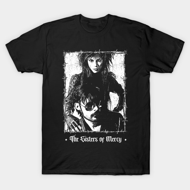 The Sisters Of Mercy /  Gothic Fan Art Design T-Shirt by DankFutura